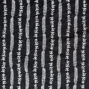 Black and White Vines Stretch Knit Fabric 1 1/2 Yards x 60" Wide